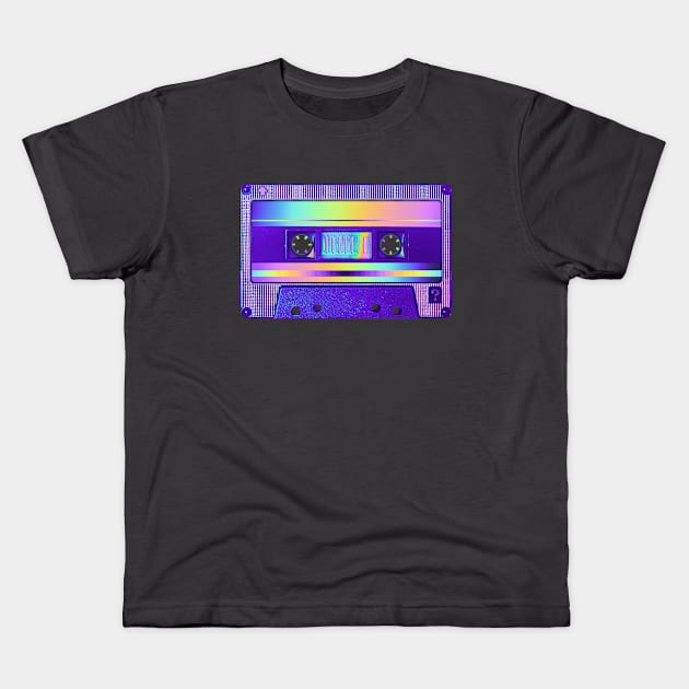 Extreme Purple Cassette Tape Kids T-Shirt by dinaaaaaah